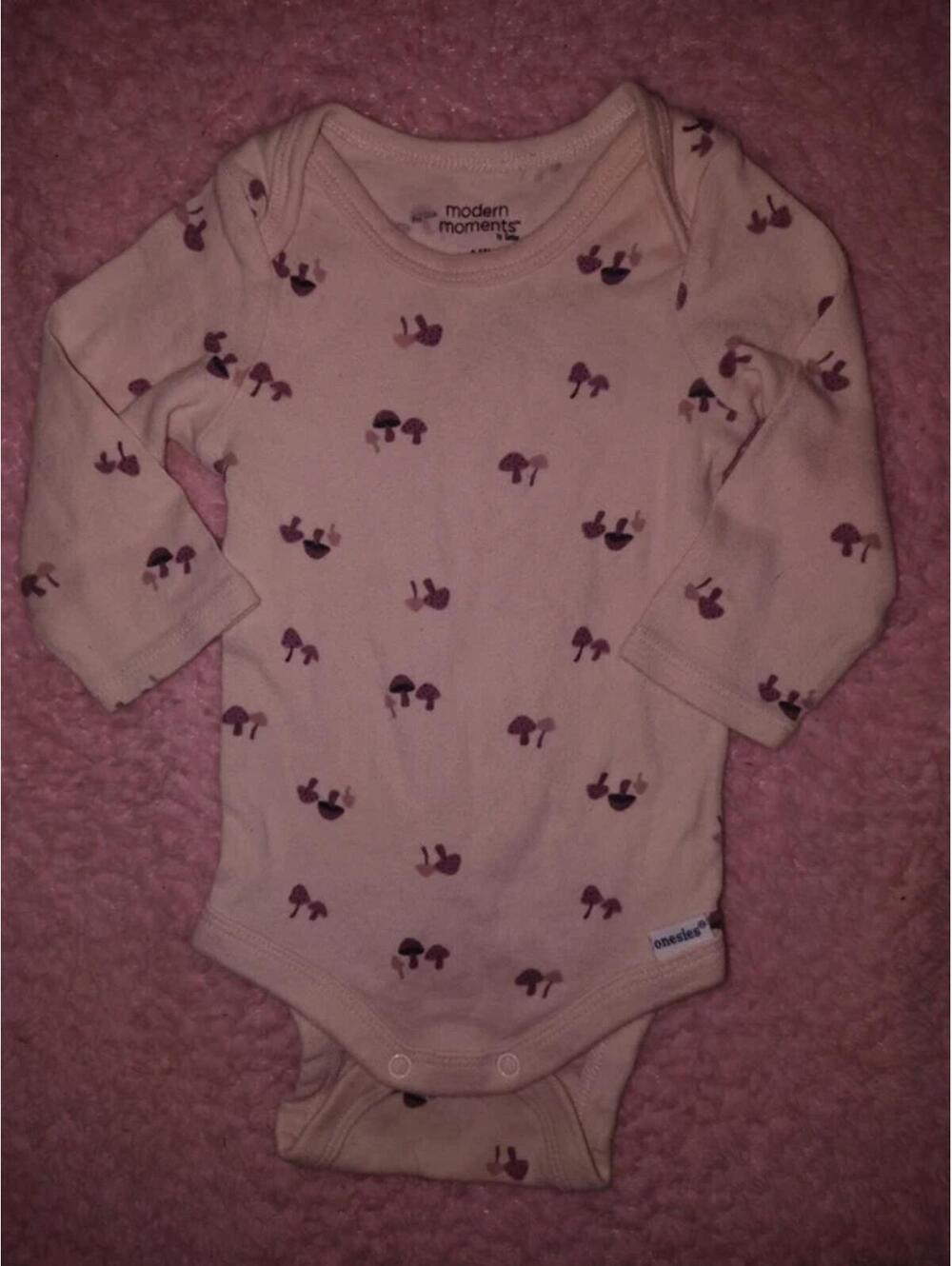 Mushroom print onesie